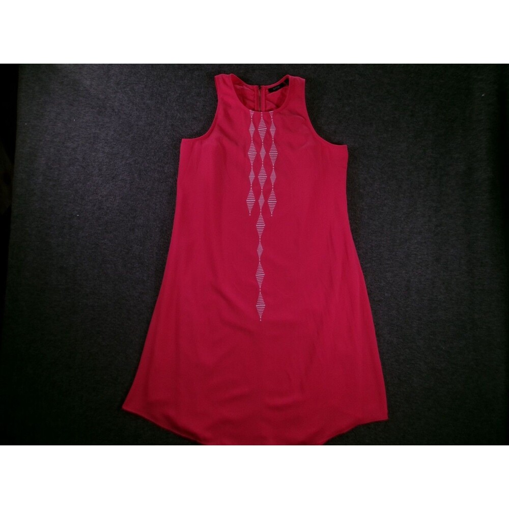 Apt 9 Dress Womens M Pink Sleeveless Shift Geometric Print Back Zip Polyester